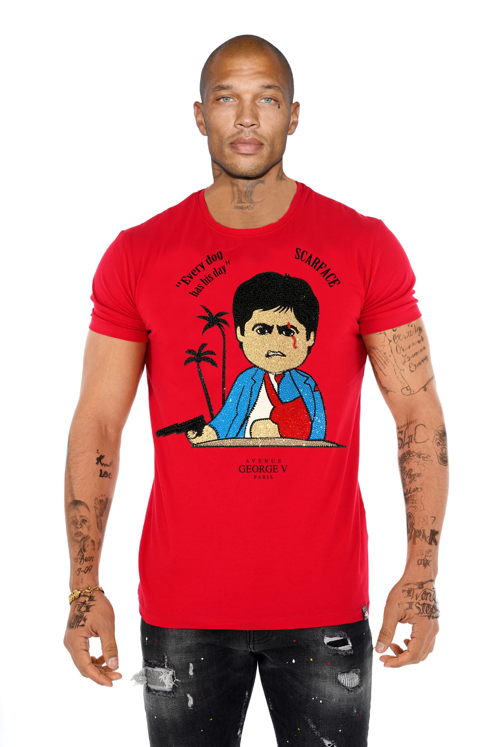 Legacy Clothing & Footwear Avenue George V Red Scarface Tee Avenue George V Red Scarface Tee