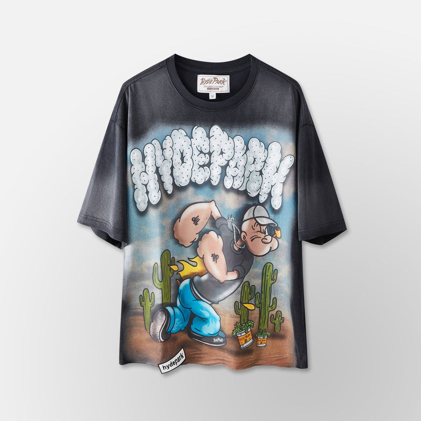 HYDE PARK PUFFING SPINACH TEE (BLACK)