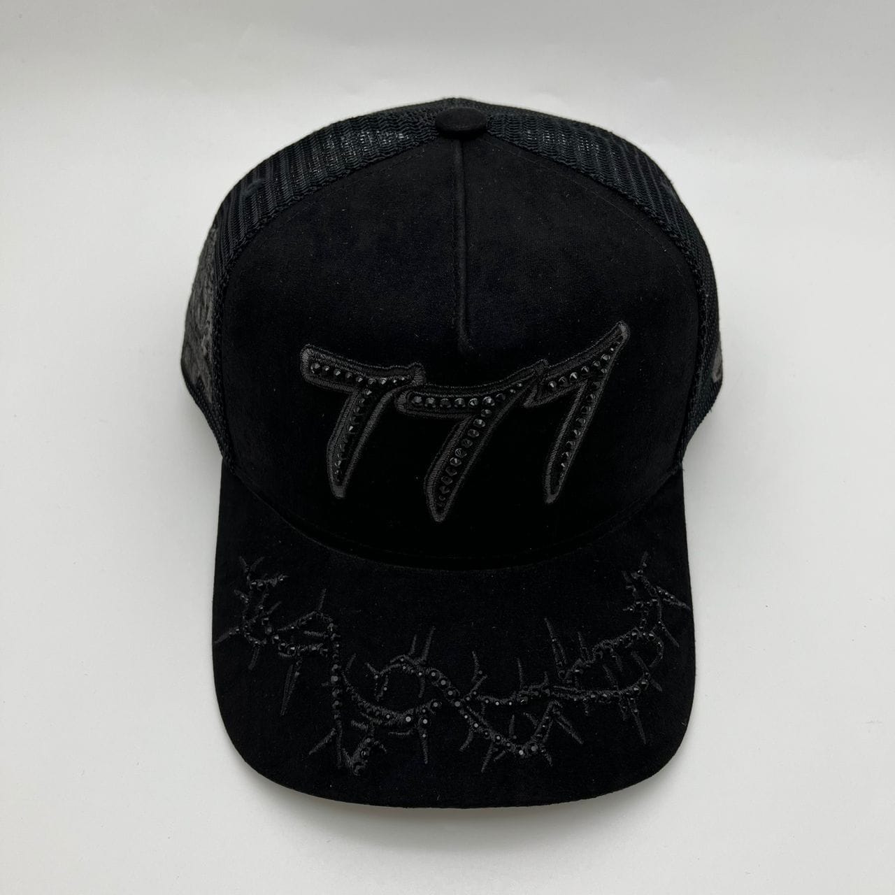 Hudson Outerwear Hats Hudson Outerwear V2 Diamond Suede Trucker Hat - Black/Black Hudson Outerwear V2 Diamond Suede Trucker Hat - Black/Black