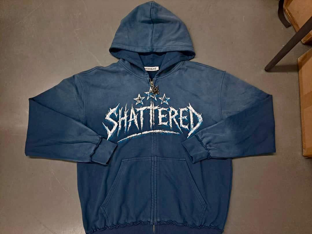 Shatterd Hearts "Head" Blue Hoodie