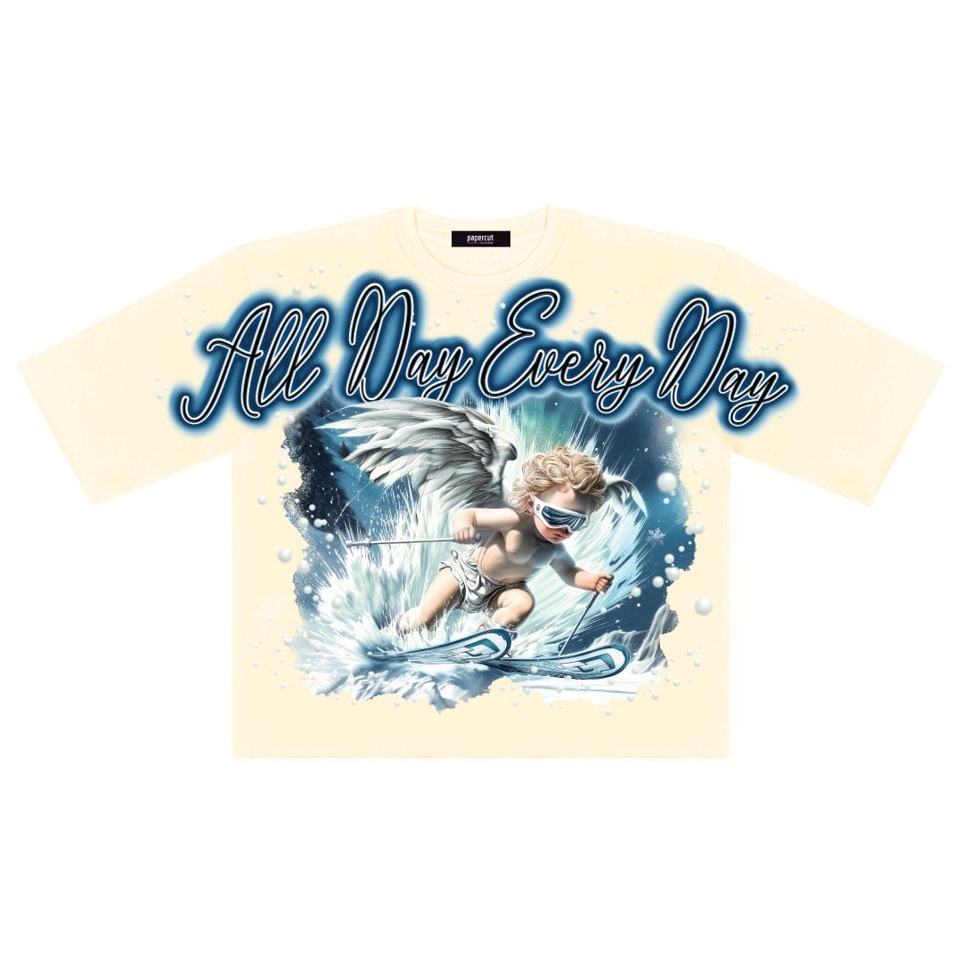 3forty T-Shirts ALL DAY EVERYDAY DIGITAL OVERSIZED CROP TEE ALL DAY EVERYDAY DIGITAL OVERSIZED CROP TEE