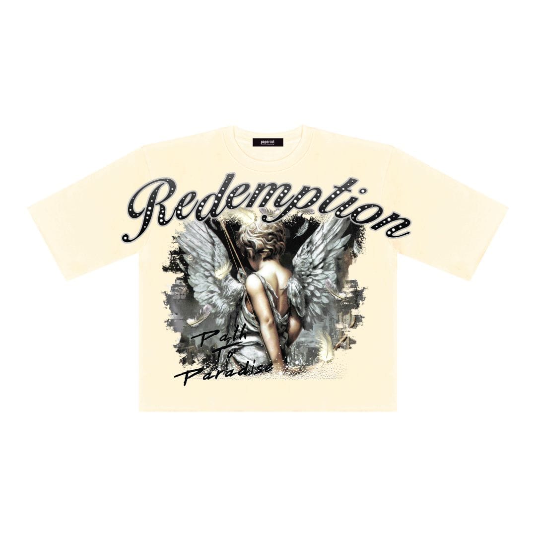 3forty T-Shirts REDEMPTION DIGITAL OVERSIZED CROP TEE REDEMPTION DIGITAL OVERSIZED CROP TEE