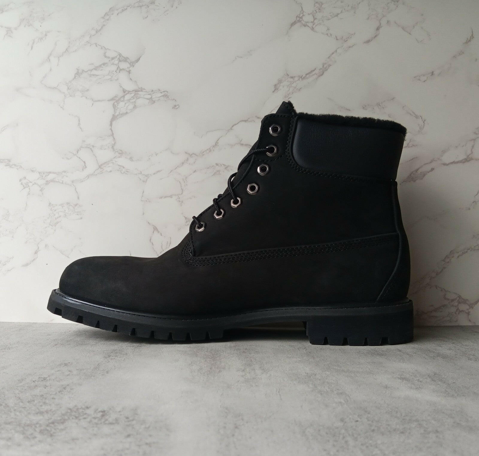 Timberland 6-Inch Premium Fur Line Black Men's Boots - Save 40%.