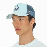 Cult Clean Logo Powder Blue Trucker Hat.