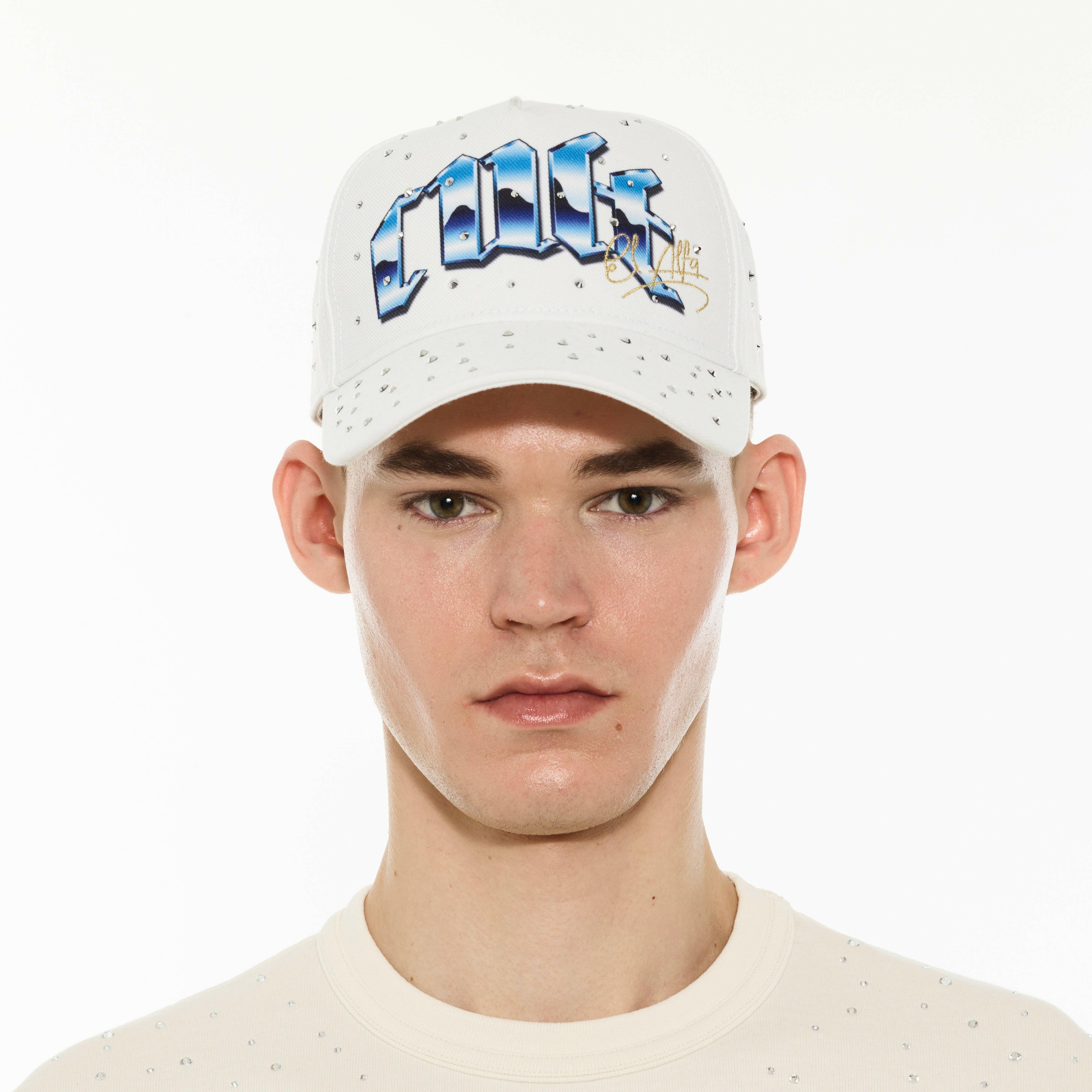 Cult x El Alfa Panther Trucker Hat Winter White.