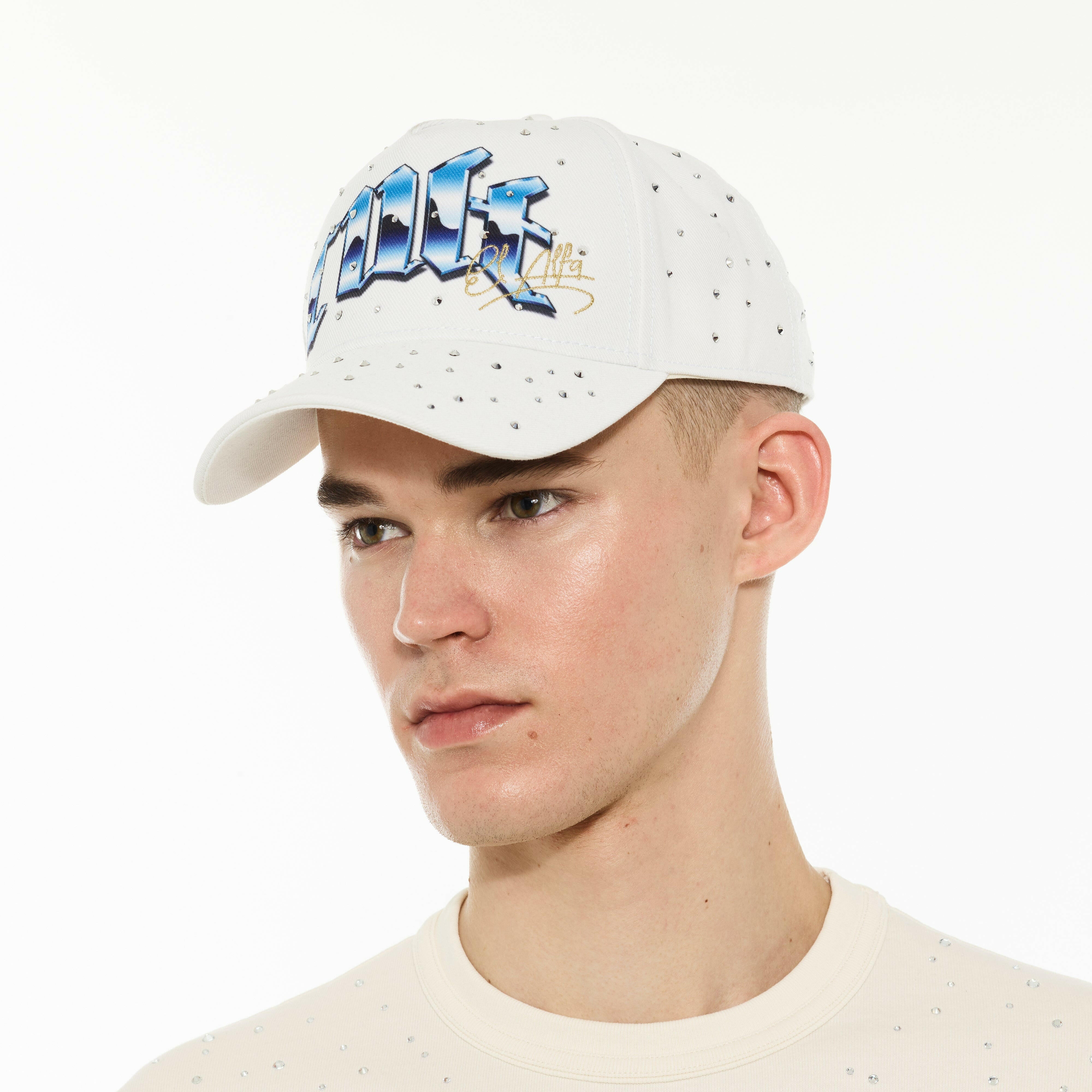 Cult x El Alfa Panther Trucker Hat Winter White.