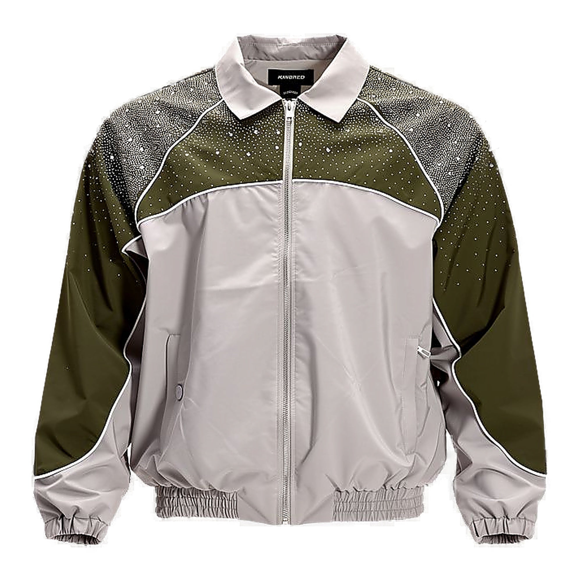 Kindred Rhinestone Nylon Zip-Up Tracksuit