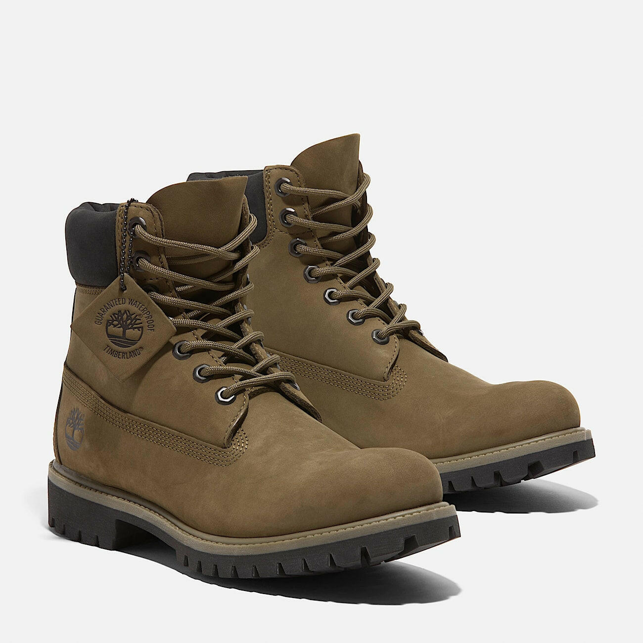 Timberland Premium 6-Inch Waterproof Boots Olive - Save 40%.