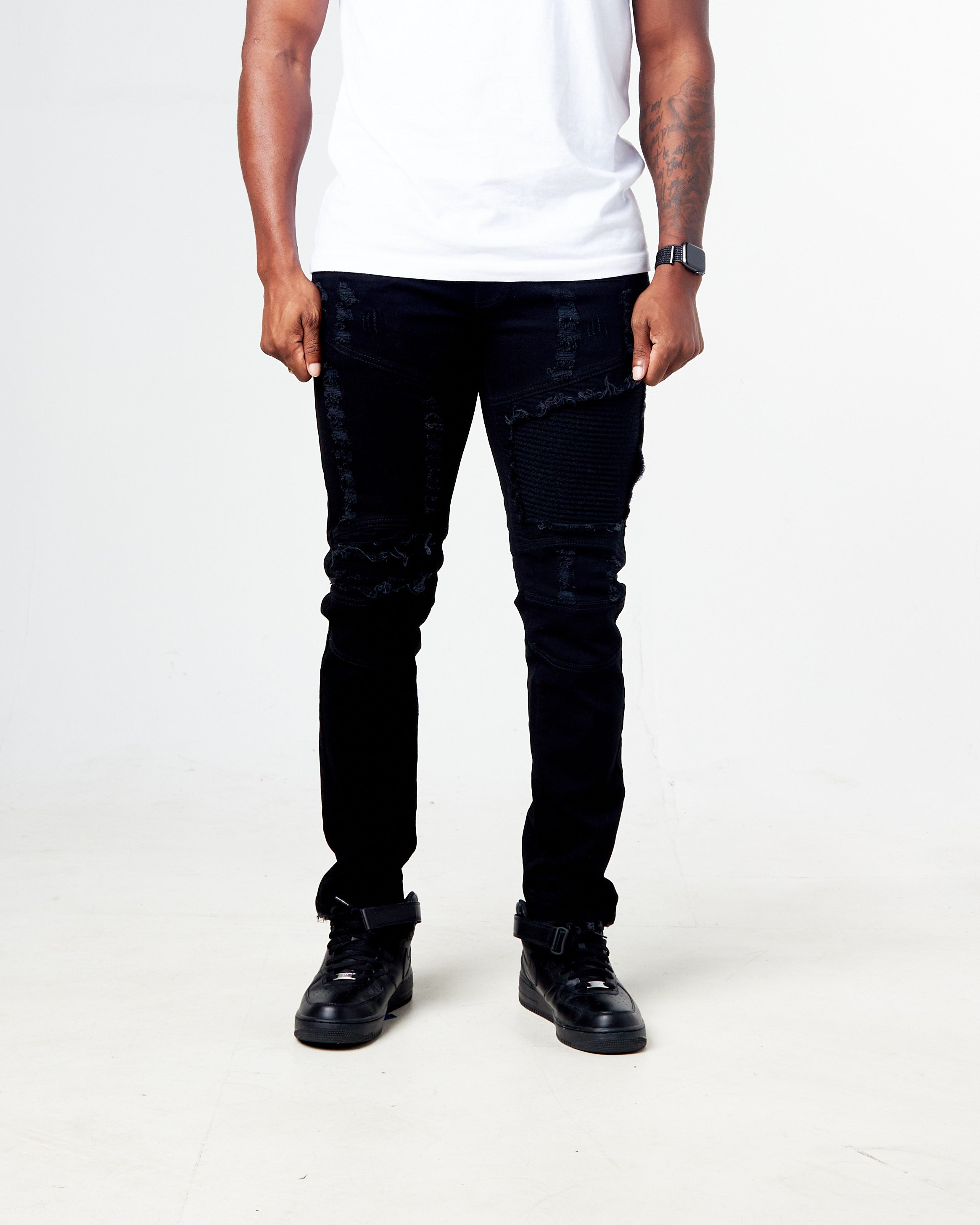 Big Kids Motocross Denim Jean - Jet Black