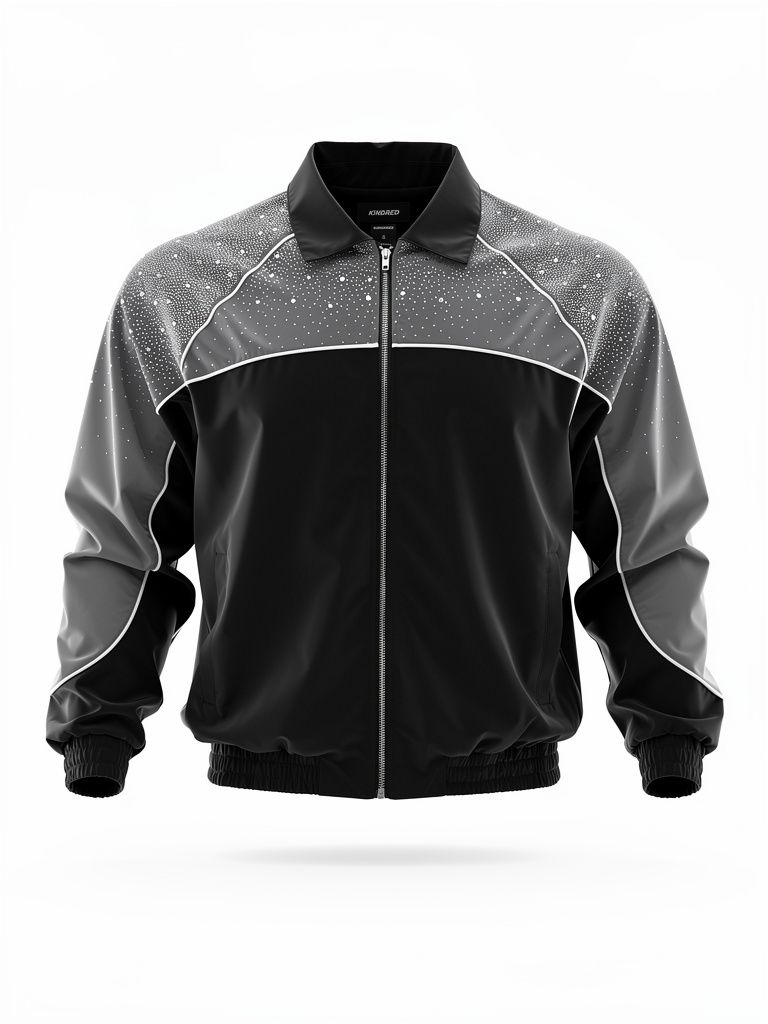 Kindred Rhinestone Nylon Zip-Up Tracksuit