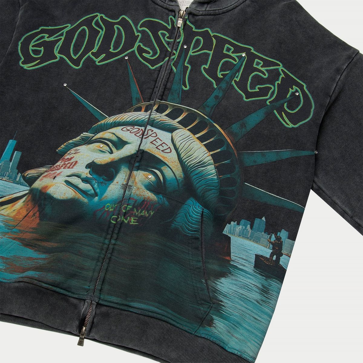 Godspeed Sunken Liberty Zip Up Hoodie.