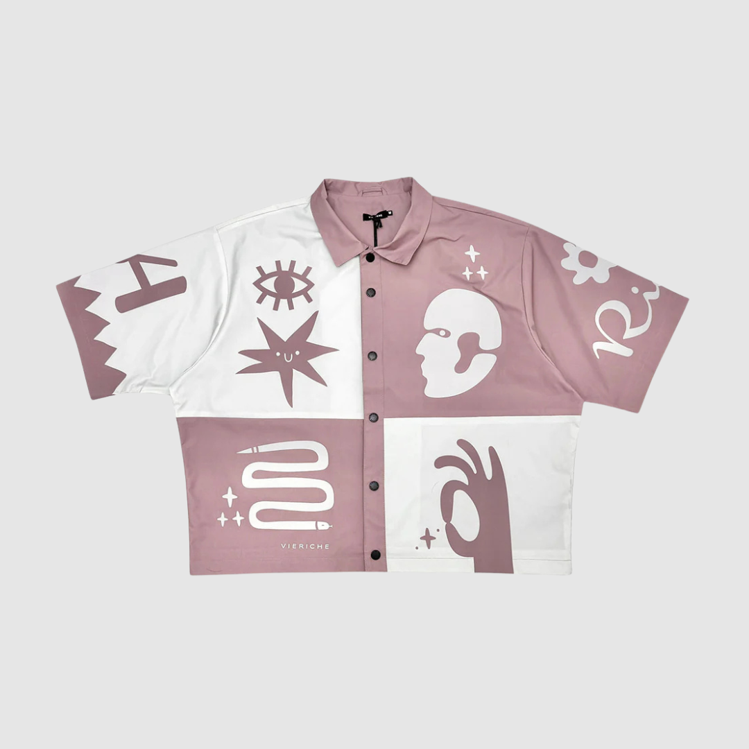 Vie+Riche Paris Mauve Tribal Shirt.