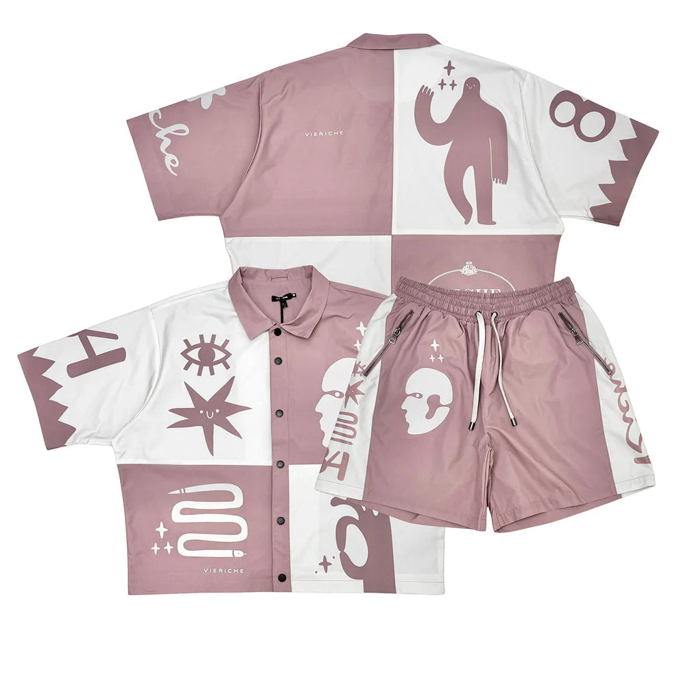 Vie+Riche Paris Mauve Tribal Shorts.