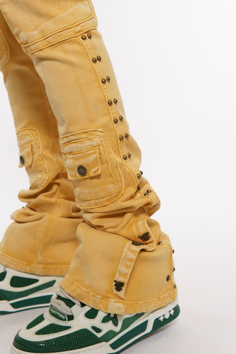 Vicious Stacked Waxed Studded Warrior Denim