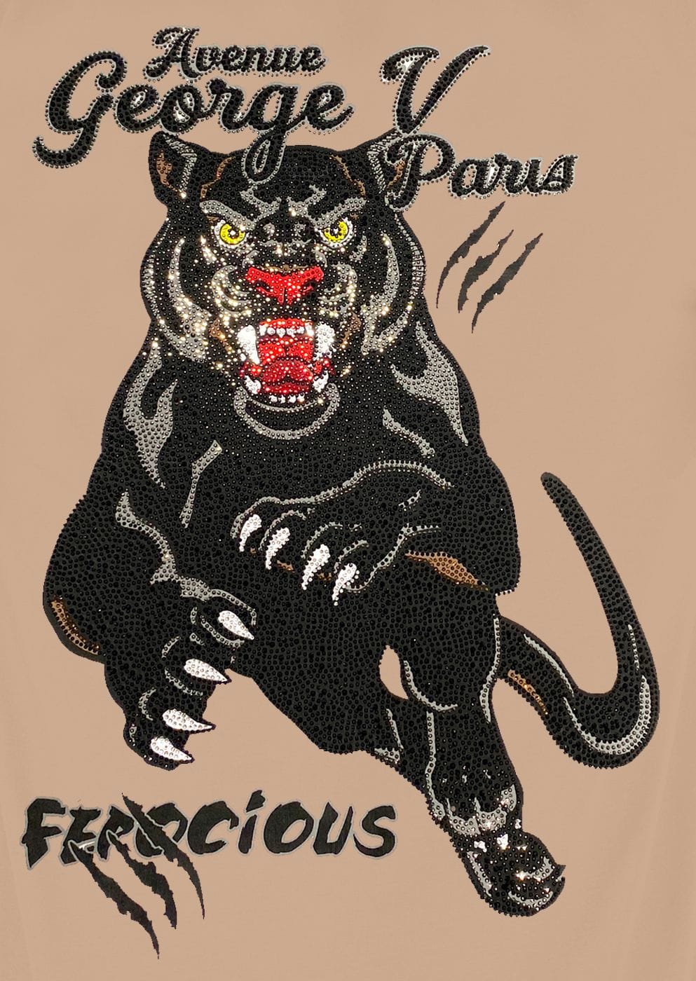 Avenue George V Paris T-Shirts Avenue George V Black Panther Beige Tee Avenue George V Black Panther Beige Tee