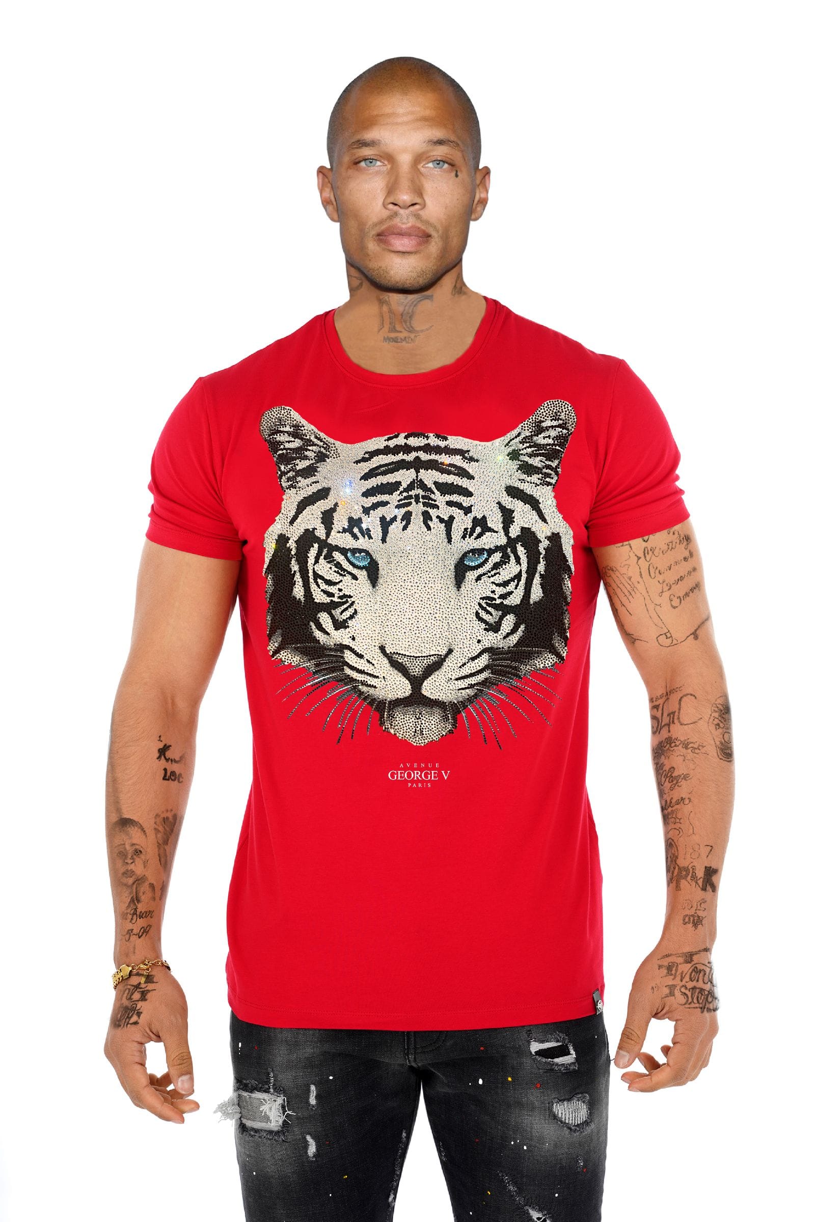 Avenue George V Paris T-Shirts Avenue George V Red Tiger Tee Avenue George V Red Tiger Tee