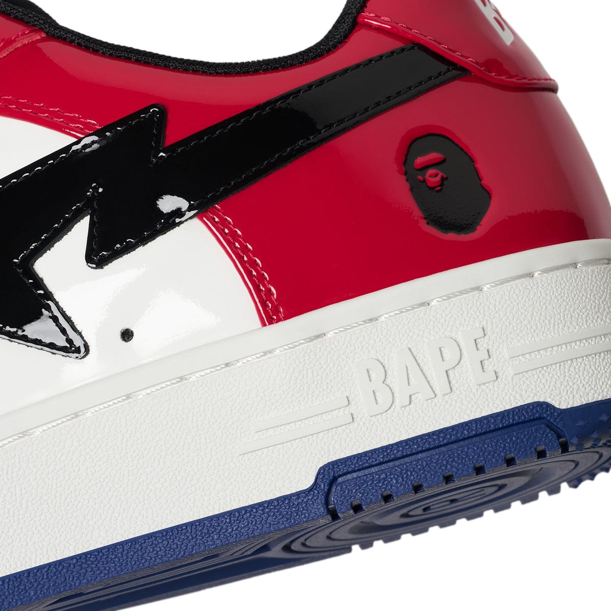 Bape Sneakers Bape Sta #1 Shiny-Patent Leather Shoes Bape Sta #1 Shiny-Patent Leather Shoes