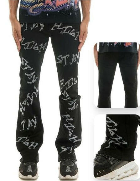 KDNK Black Stay High Jeans