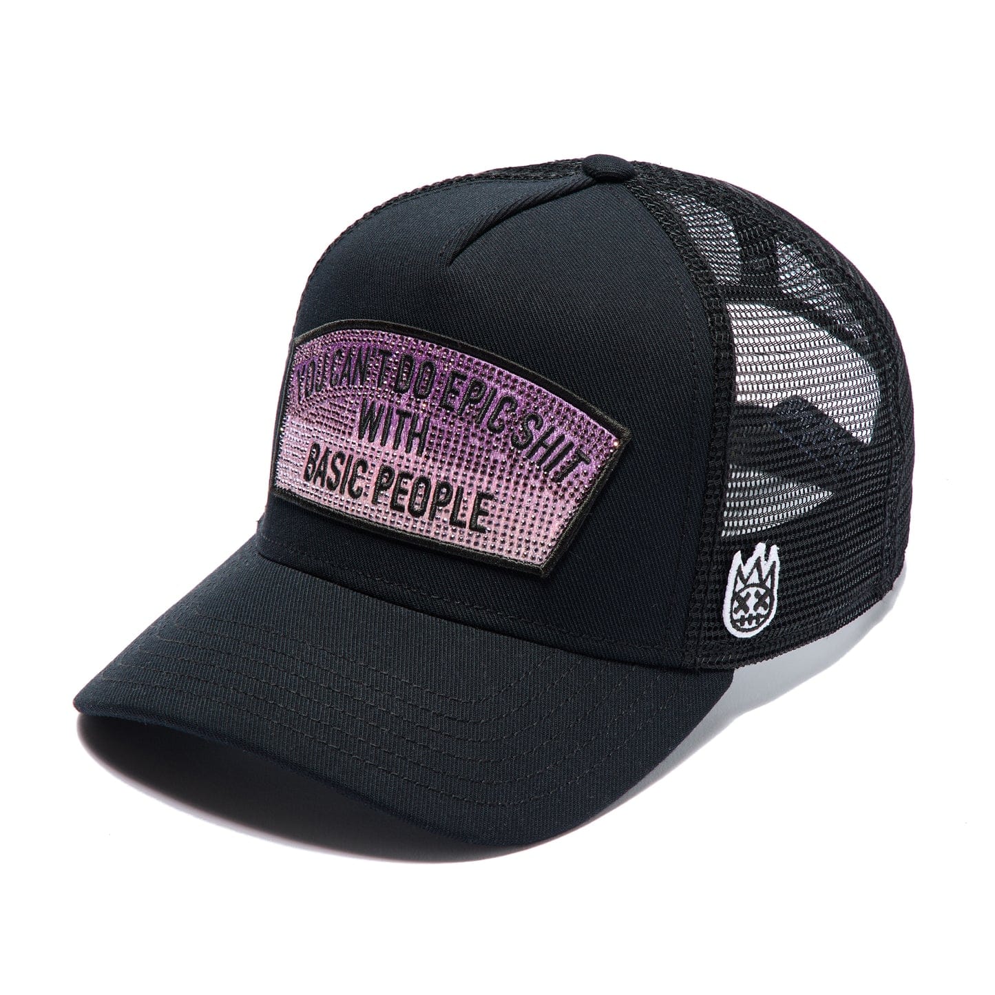 Cult of Individuality Hats Cult "Epic Shit" Crystals Trucker Hat In Black Cult "Epic Shit" Crystals Trucker Hat In Black