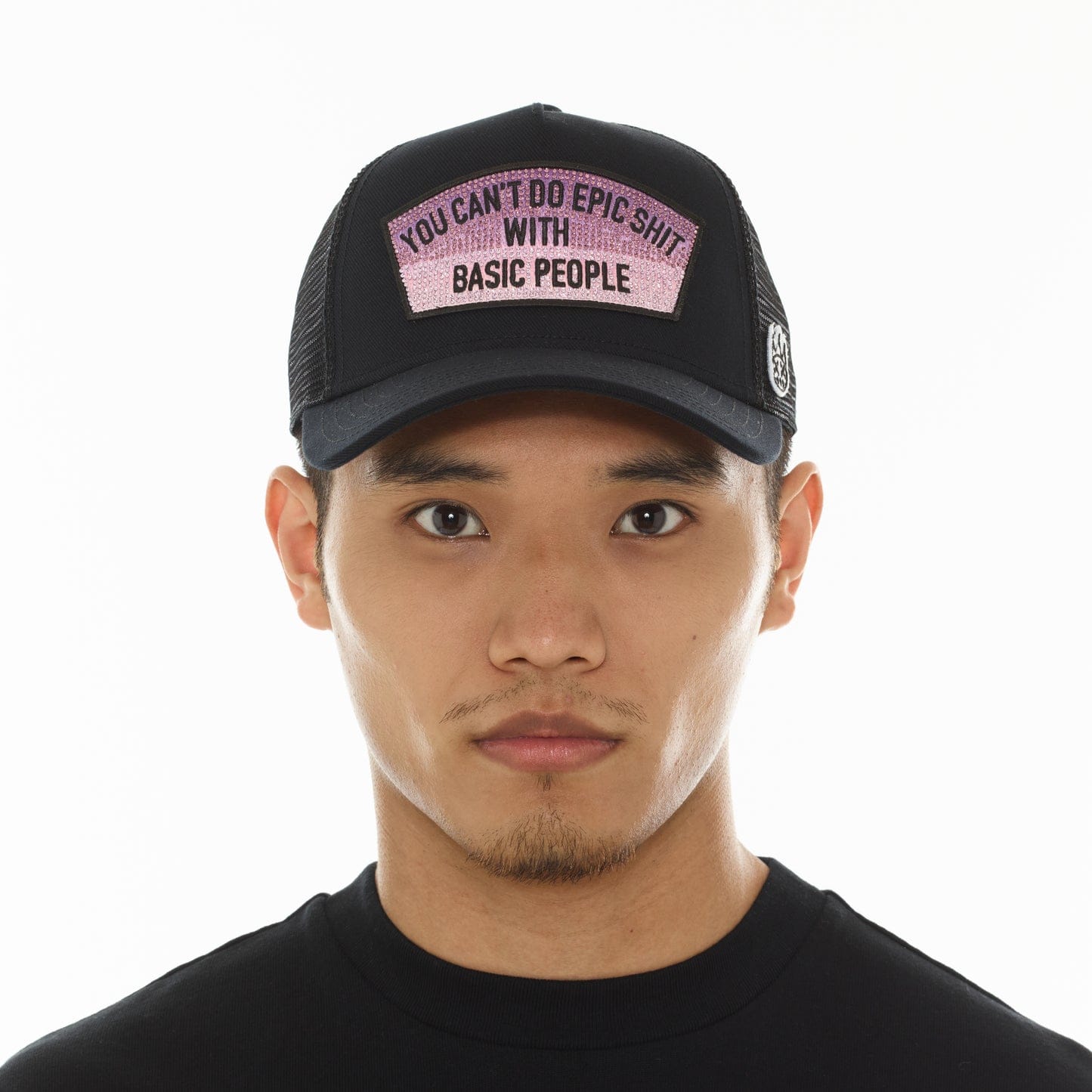Cult of Individuality Hats Cult "Epic Shit" Crystals Trucker Hat In Black Cult "Epic Shit" Crystals Trucker Hat In Black