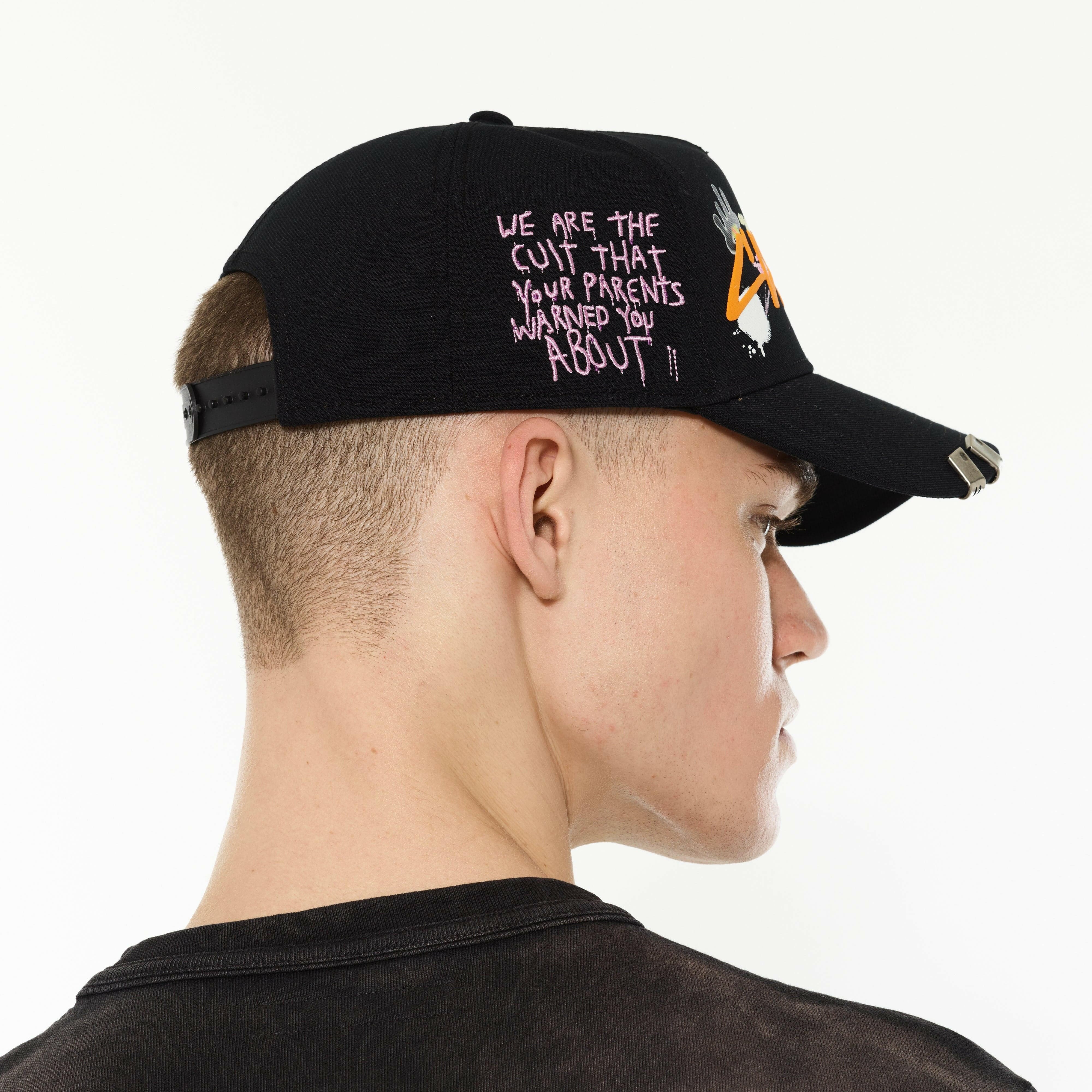 Cult of Individuality Hats Cult Graffiti Logo Trucker Hat Cult Graffiti Logo Trucker Hat