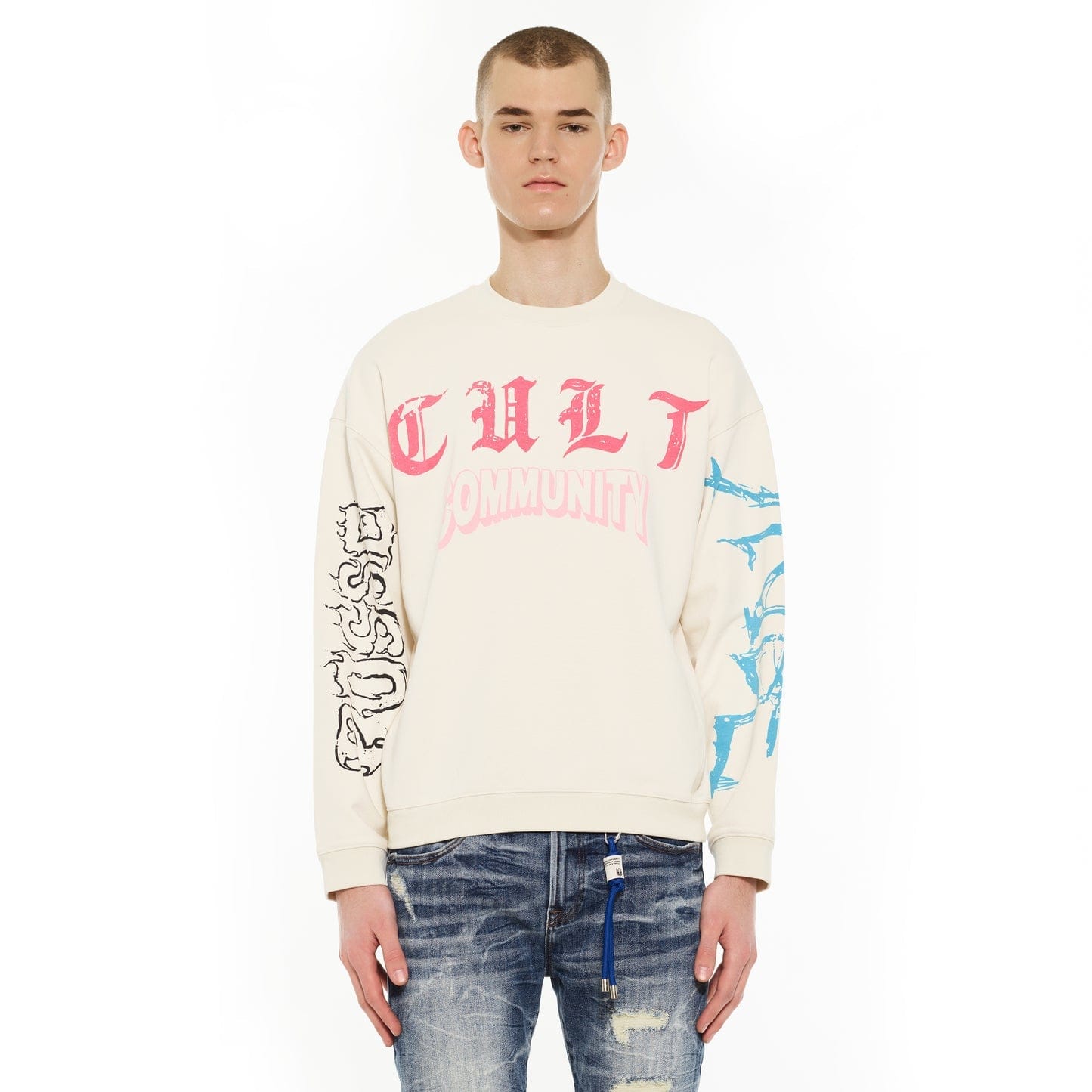 Cult of Individuality Sweatshirts Cult Of Individuality Fleece Crew Novelty Sweatshirt Cult Of Individuality Fleece Crew Novelty Sweatshirt
