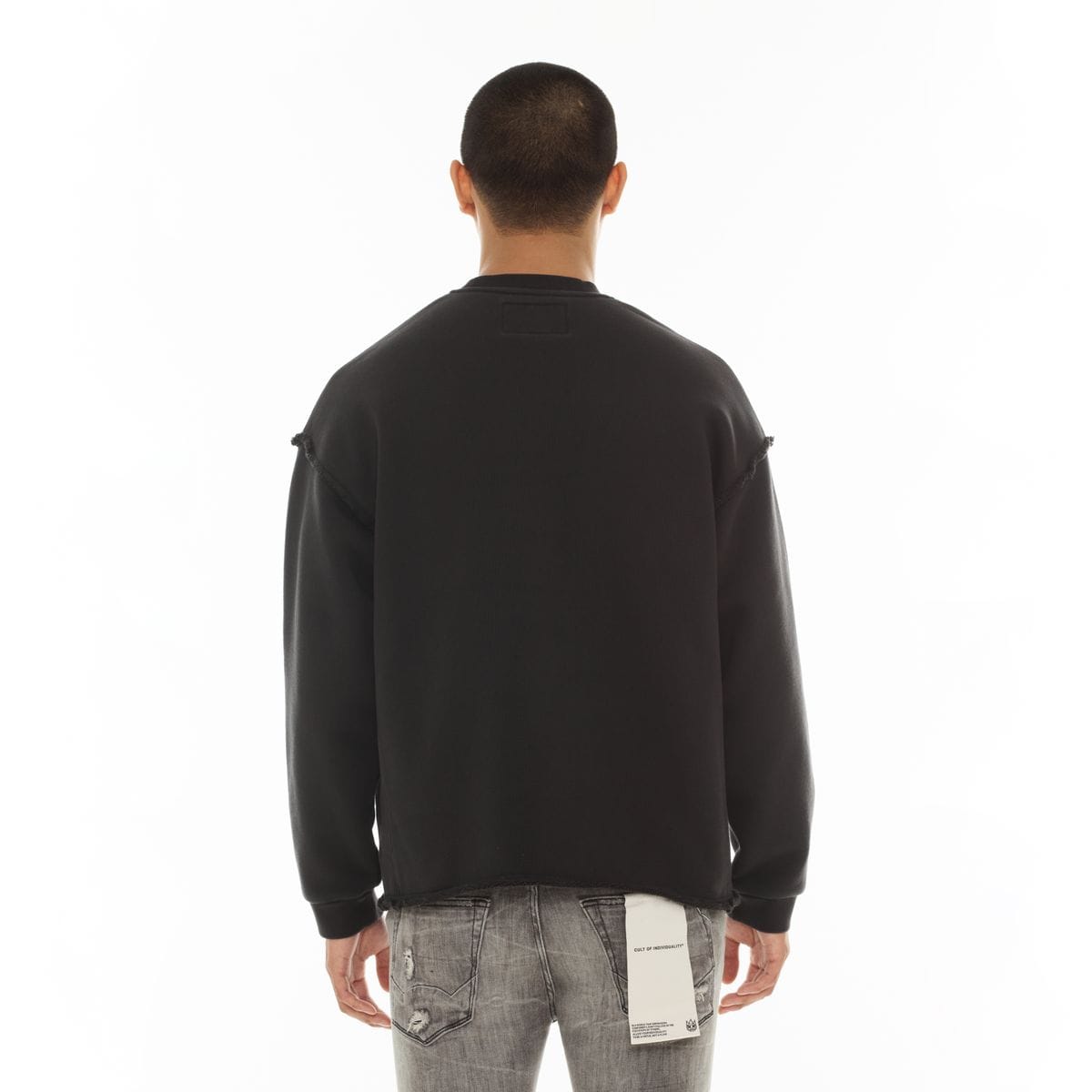 Cult of Individuality novelty fleece crew sweatshirt featuring a soft, cozy fabric and casual fit, ideal for comfortable everyday wear.