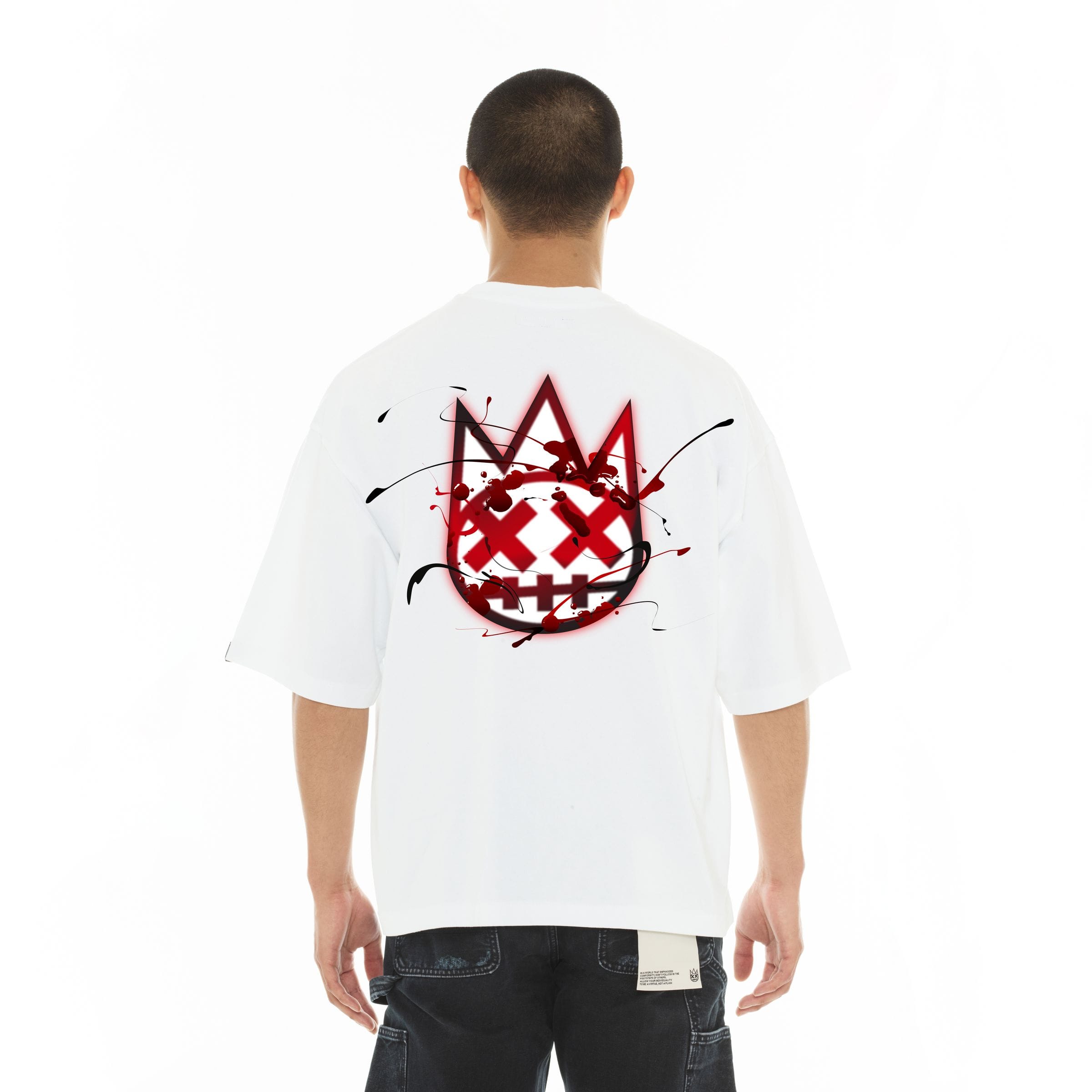 Cult of Individuality T-Shirts BOXY FIT SHORT SLEEVE CREW NECK TEE "BLOOD LOGO" BOXY FIT SHORT SLEEVE CREW NECK TEE "BLOOD LOGO"