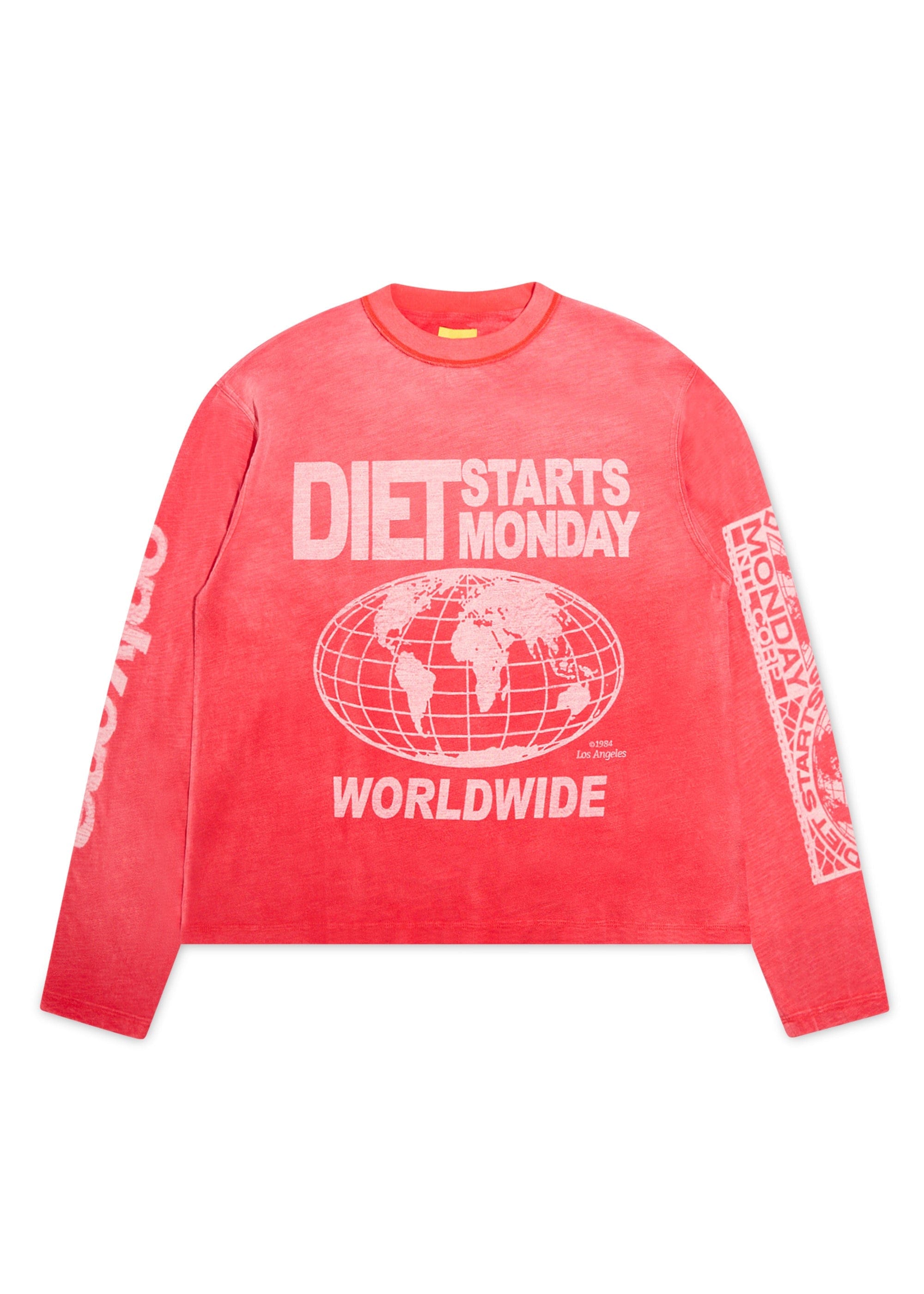 Diet Starts Monday T-Shirts Diet Starts Monday Worldwide Long Sleeve Tee Diet Starts Monday Worldwide Long Sleeve Tee