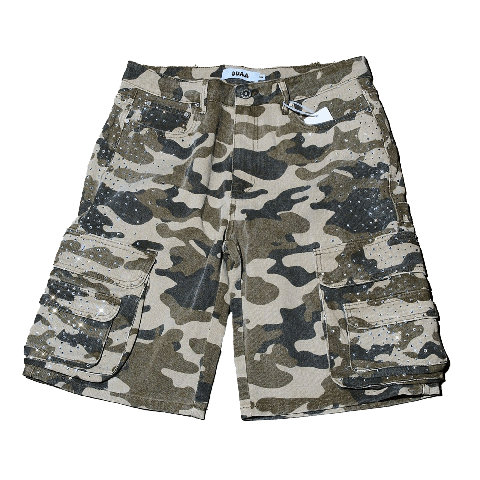 Duaa Shorts Duaa ''Creative'' Green Camo Cargo Shorts Duaa ''Creative'' Green Camo Cargo Shorts