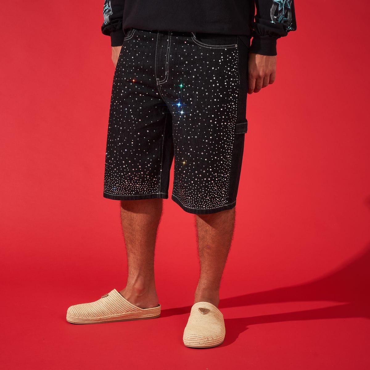 Duaa Shorts 'VICTORIOUS'' BLACK DENIM SHORT 'VICTORIOUS'' BLACK DENIM SHORT