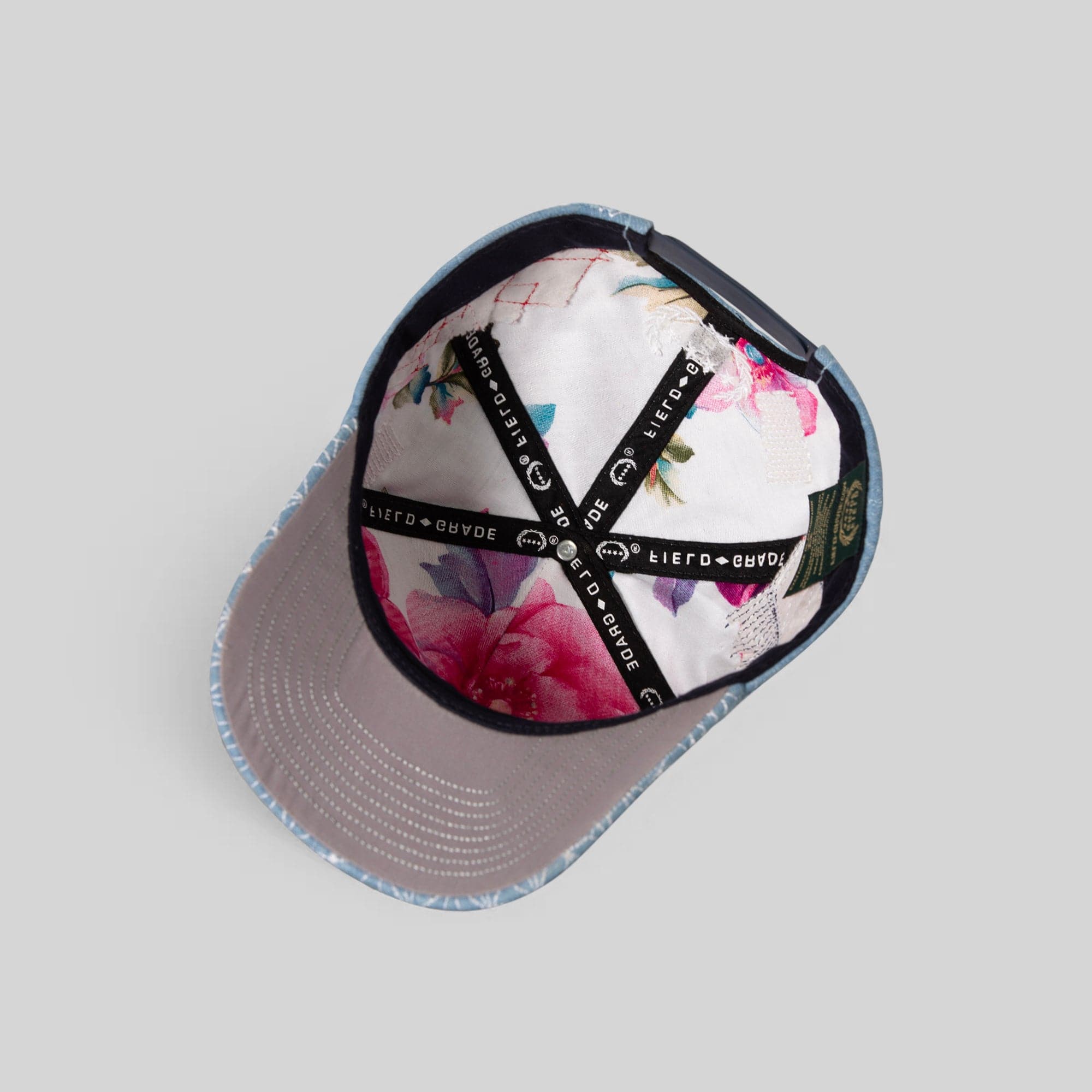 Field Grade Hats No Photos Sashiko Washed Denim Trucker No Photos Sashiko Washed Denim Trucker