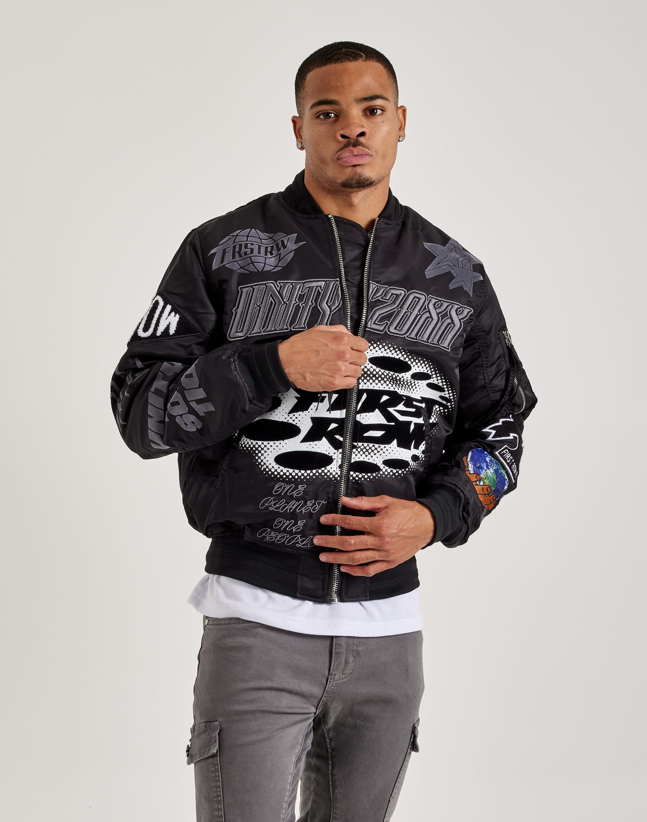 First Row Jackets First Row Nylon MA-1 Jacket (Black) First Row Nylon MA-1 Jacket (Black)
