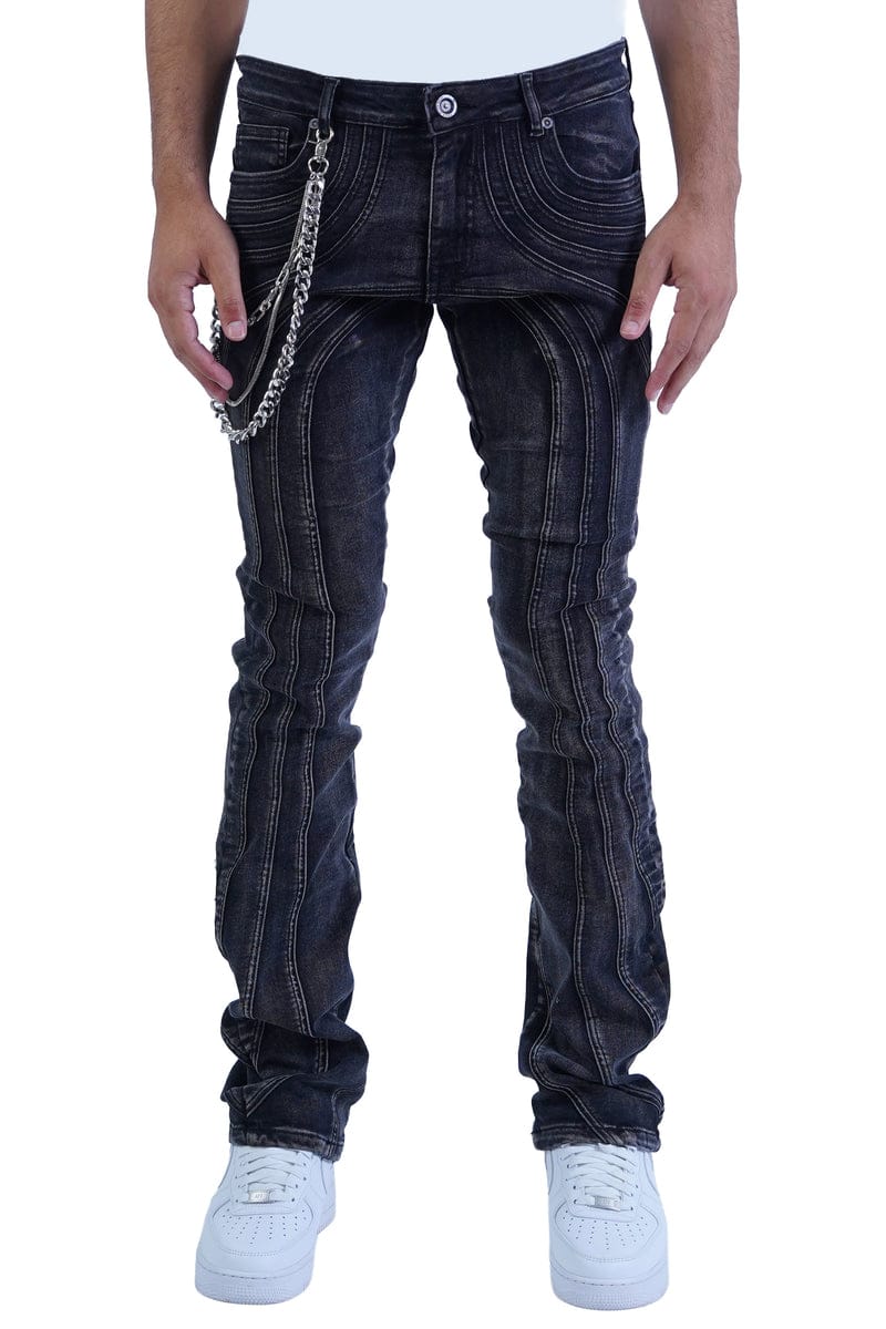 Focus Denim Focus Raceway Stacked Denim - Black Wash Focus Raceway Stacked Denim - Black Wash