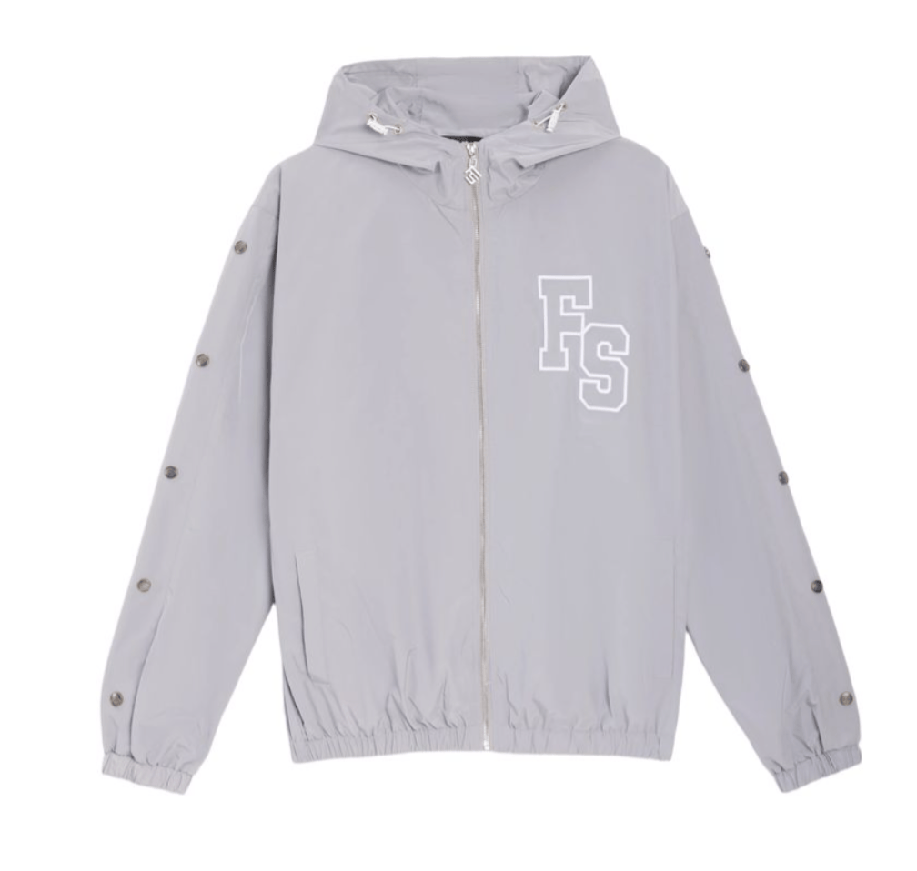 Forever Situated Jackets Forever Situated Nylon Jacket - Grey Forever Situated Nylon Jacket - Grey
