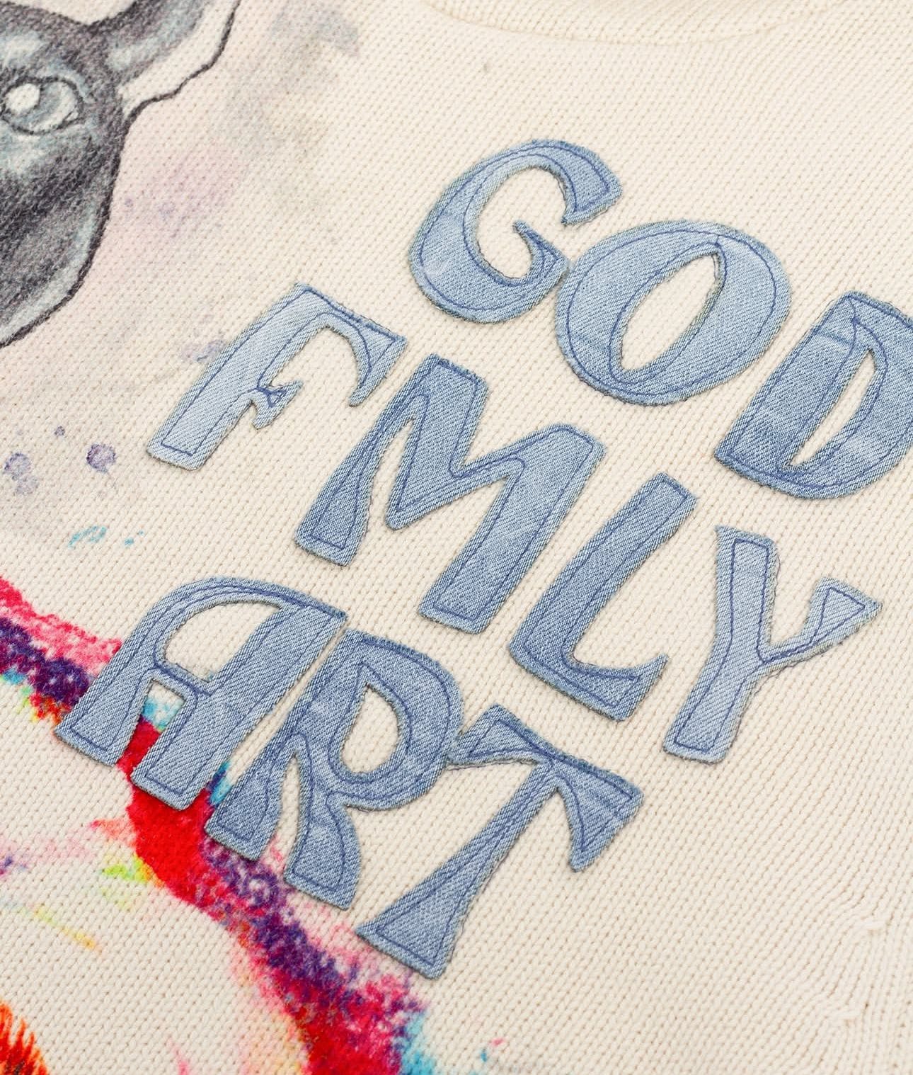 God Family Art Hoodies GFA Intermezzo Knitted Cream Hoodie GFA Intermezzo Knitted Cream Hoodie