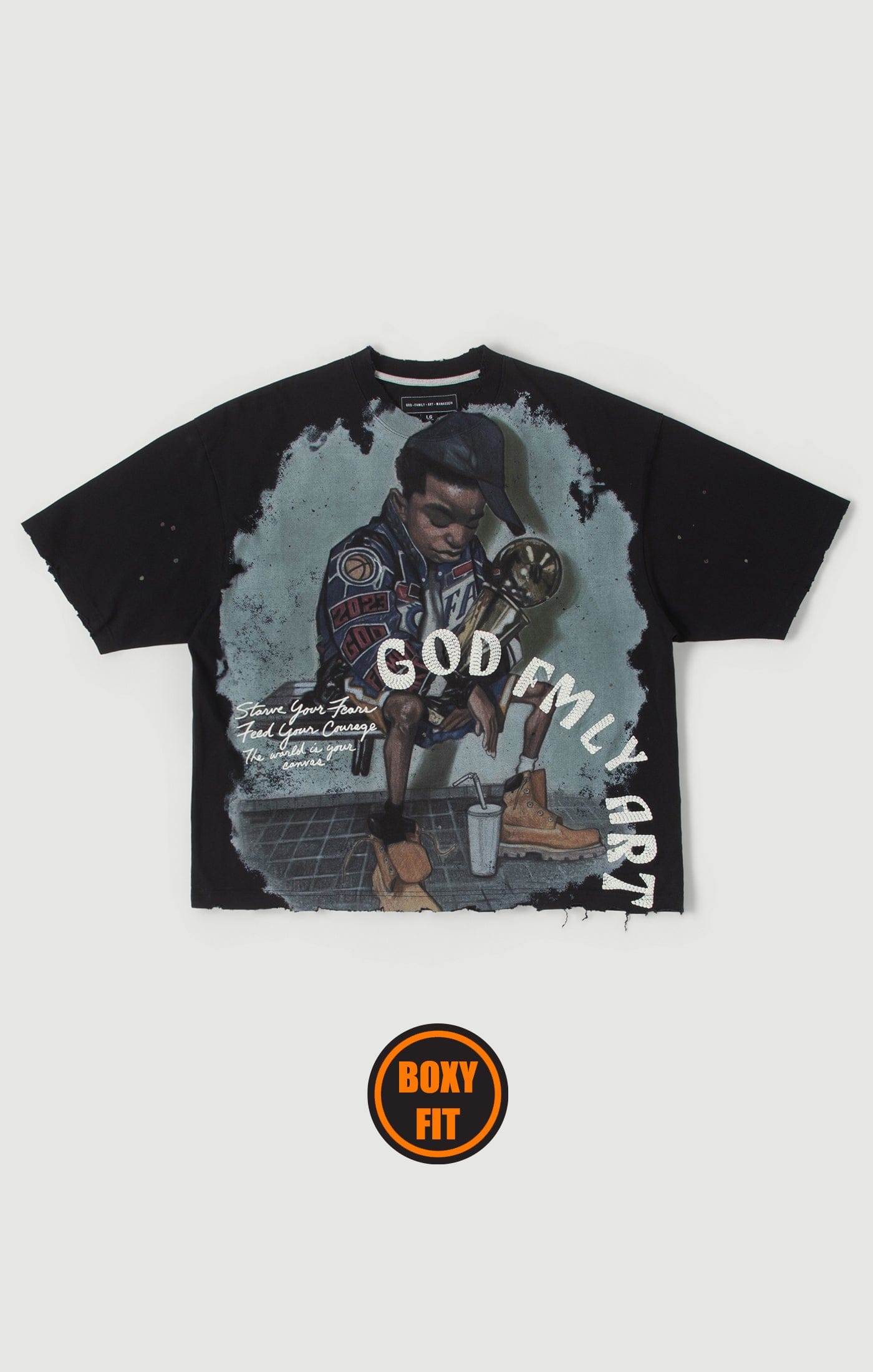 God Family Art T-Shirts God Family Art Victor Knit Tee God Family Art Victor Knit Tee