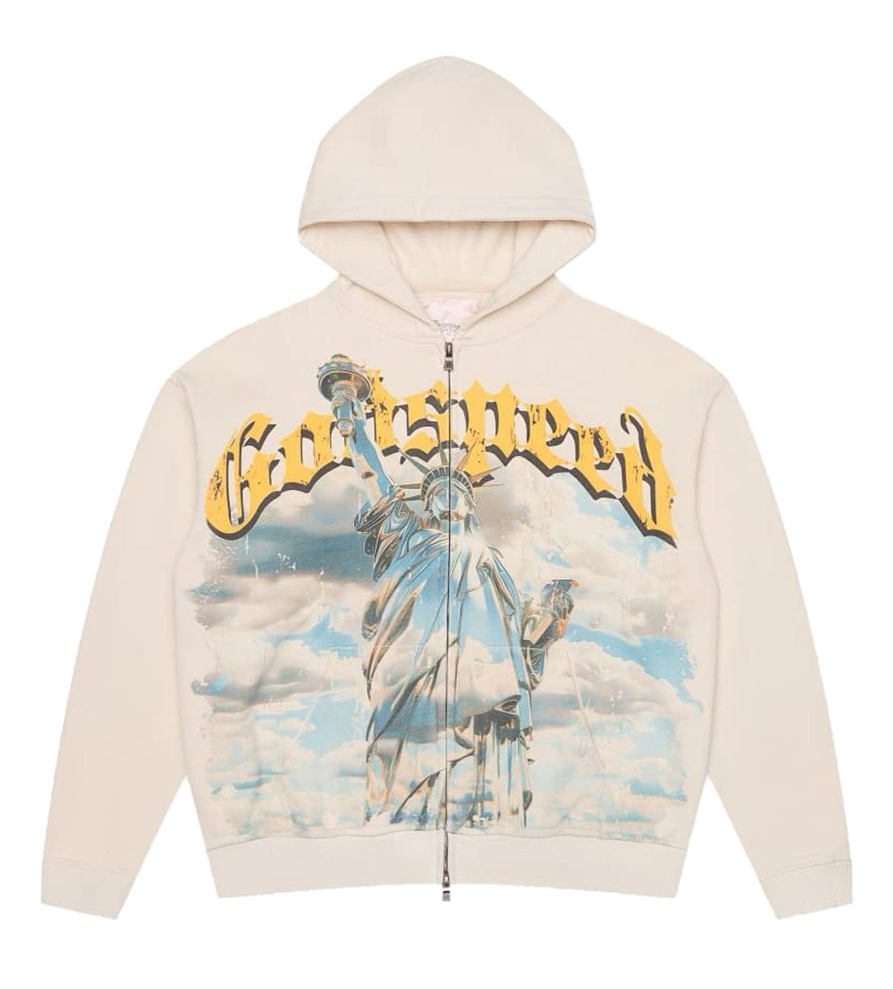 Godspeed Hoodies Godpseed Chrome Liberty Zip Up Hoodie - Bone Godpseed Chrome Liberty Zip Up Hoodie - Bone