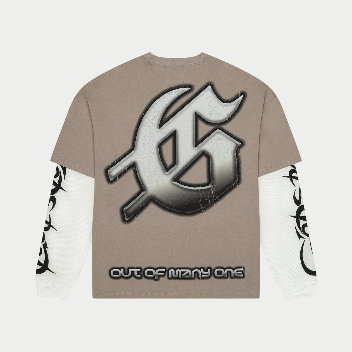 Godspeed T-Shirts Godspeed Sunken Liberty 2 Layered Tee Stone Grey Godspeed Sunken Liberty 2 Layered Tee Stone Grey