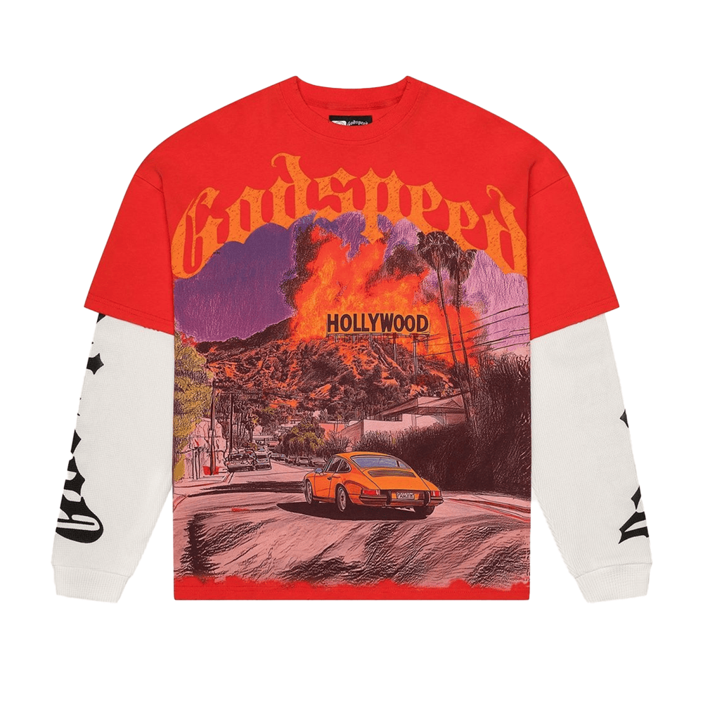 Godspeed T-Shirts Godspeed Los Scandalous Layered T-Shirt - Red Godspeed Los Scandalous Layered T-Shirt - Red