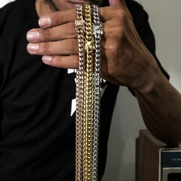 Golden Gilt Jewelry Golden Gilt 8mm Miami Cuban Link Necklace Golden Gilt 8mm Miami Cuban Link Necklace