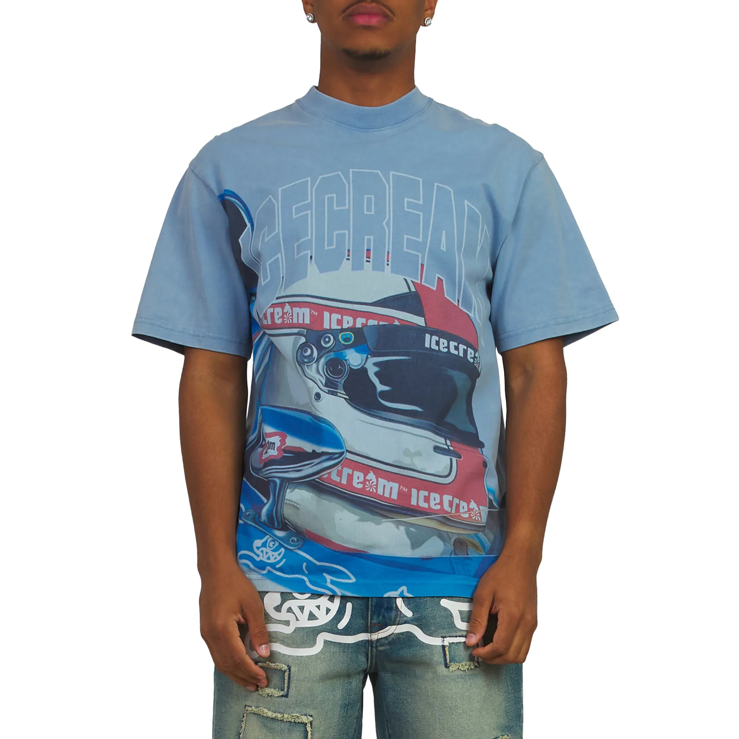 Ice Cream Sponsor T-Shirt featuring a stylish design, made by Ice Cream brand, displayed on a plain background.