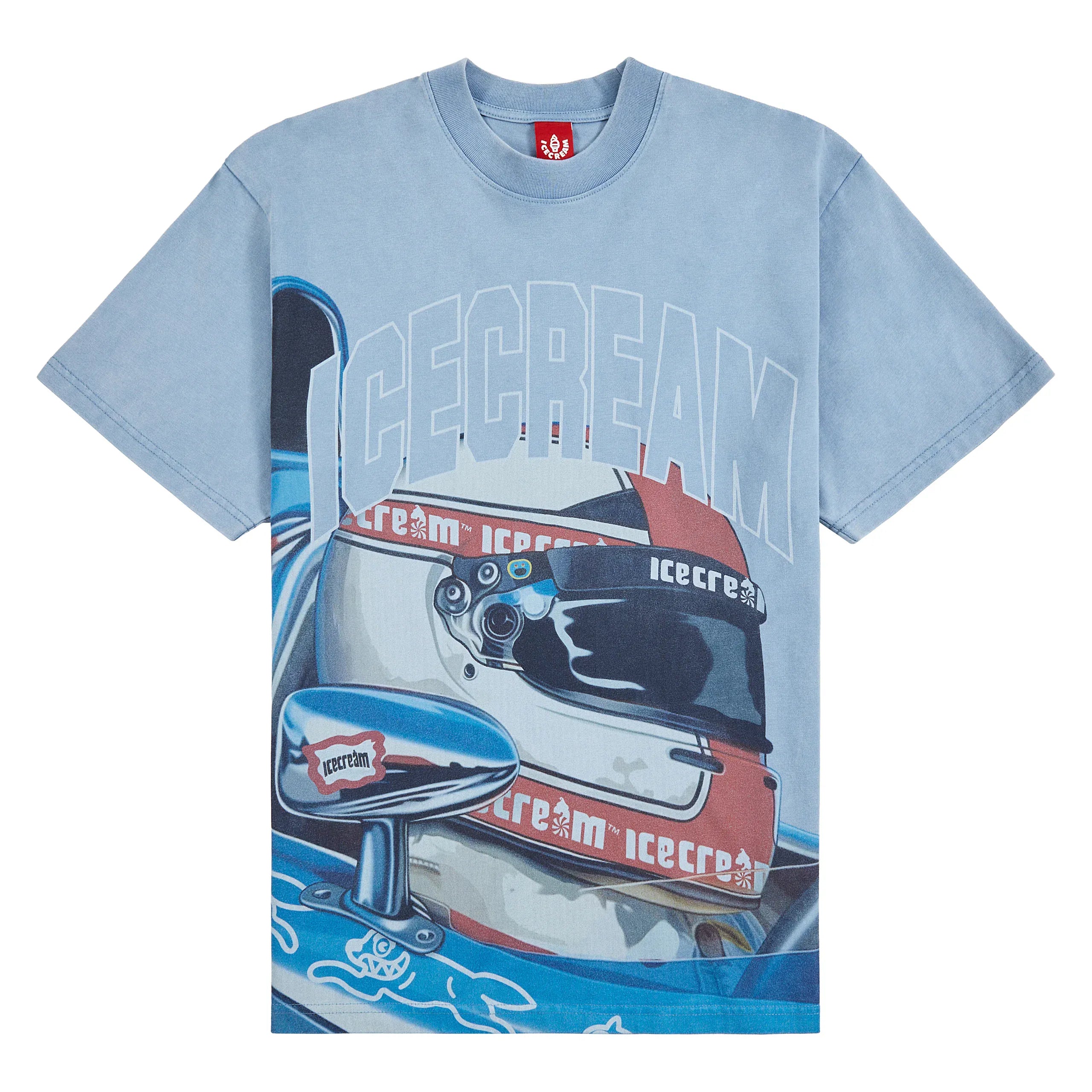 Ice Cream brand sponsor T-shirt featuring a graphic design, casual fit, and soft cotton fabric for comfortable wear.