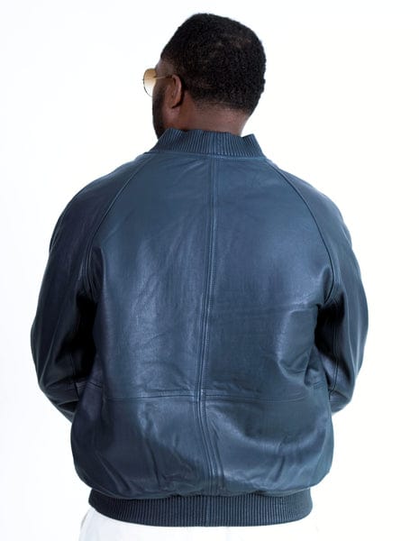 Jakewood Jackets Jakewood Genuine Lambskin Leather Baseball Varsity Navy Jacket Jakewood Genuine Lambskin Leather Baseball Varsity Navy Jacket