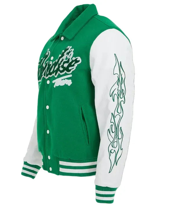 Jordan Craig Jackets Jordan Craig Paradise Tour Varsity Jacket - Shamrock Green Jordan Craig Paradise Tour Varsity Jacket - Shamrock Green