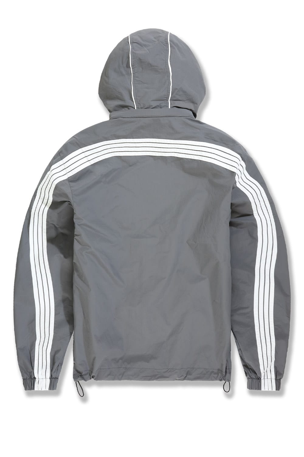 Jordan Craig track jacket in black with sporty design, featuring zip closure and ribbed cuffs, perfect for active wear.