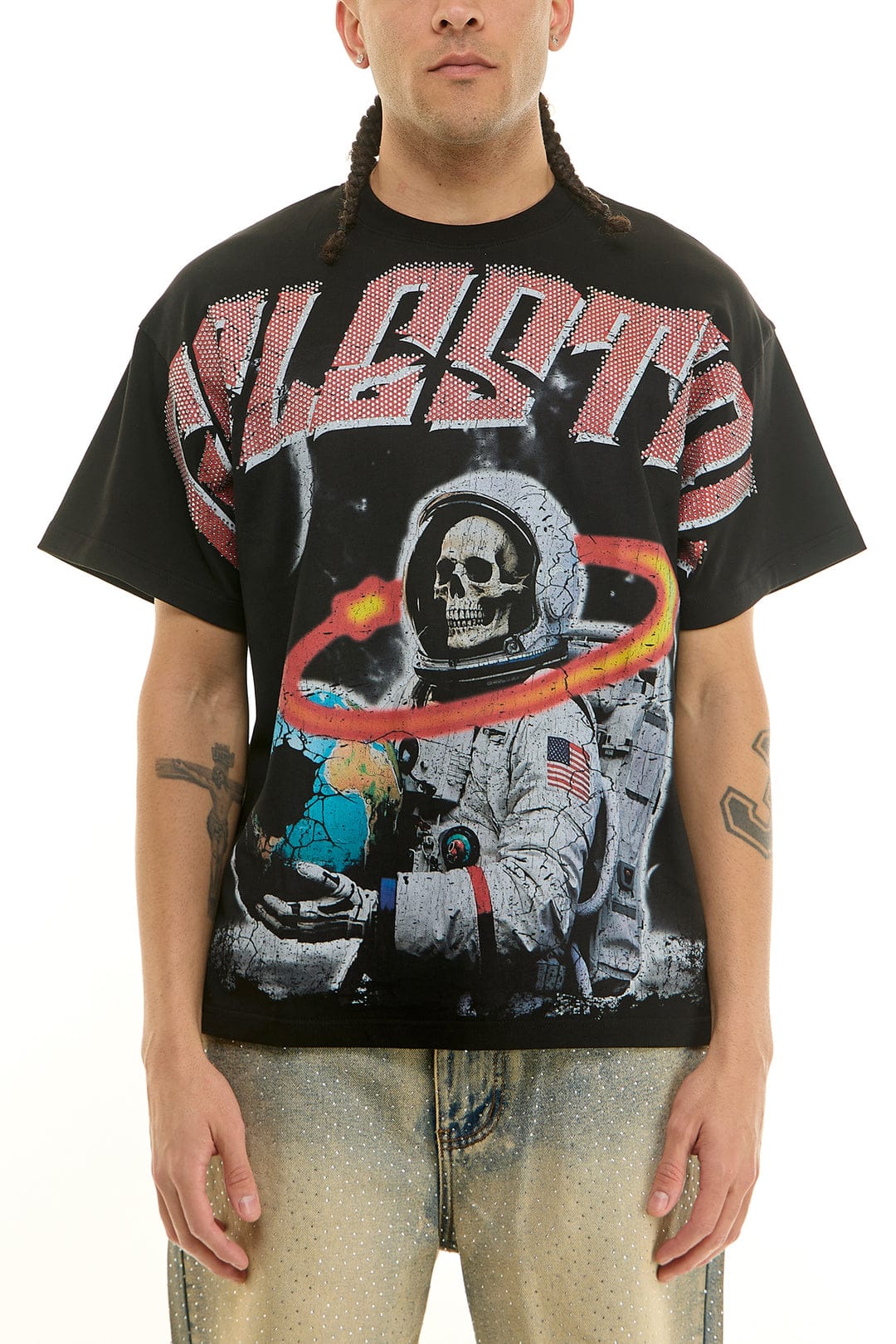 KDNK T-Shirts CELESTIAL RHINESTONE SHIRT CELESTIAL RHINESTONE SHIRT