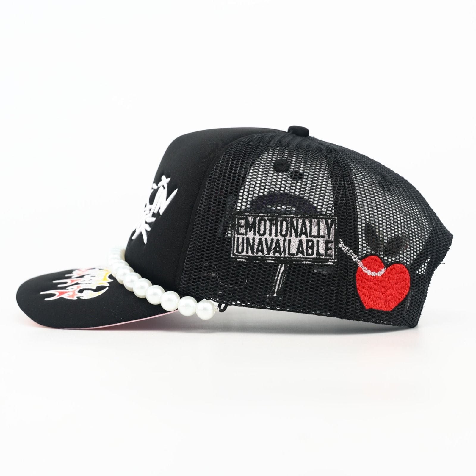 LOVE HARD TRUCKER Hats TROUBLE IN PARADISE TRUCKER TROUBLE IN PARADISE TRUCKER