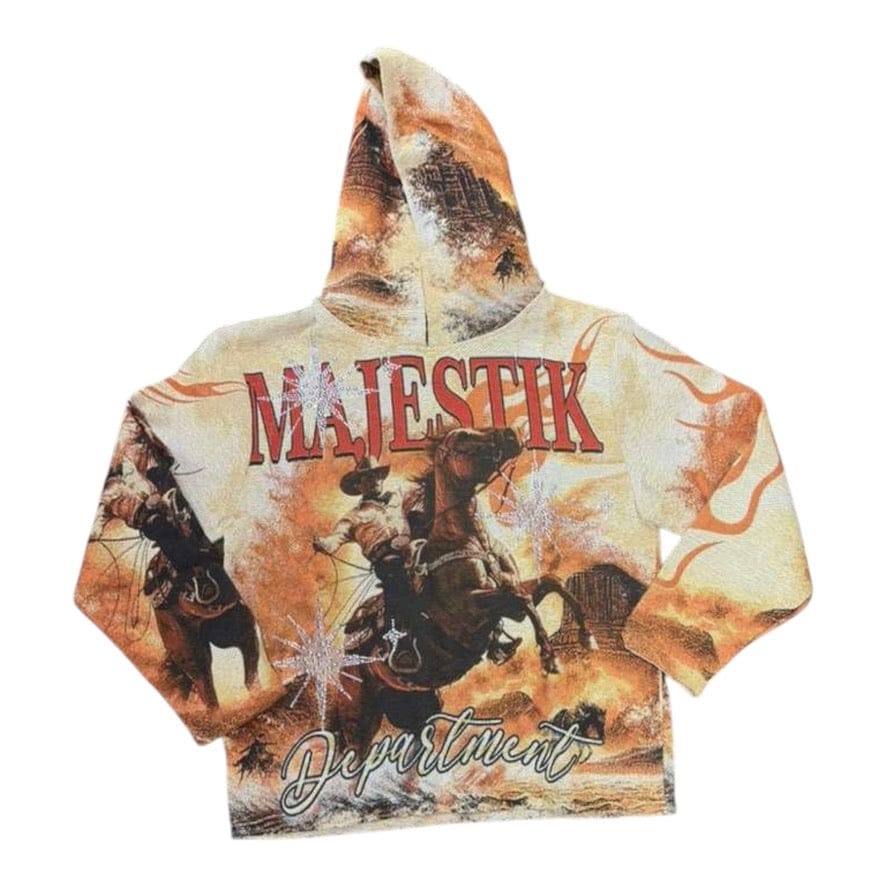 Majestik Hoodies Majestik Ride With Soul Tapestry Hoodie Majestik Ride With Soul Tapestry Hoodie