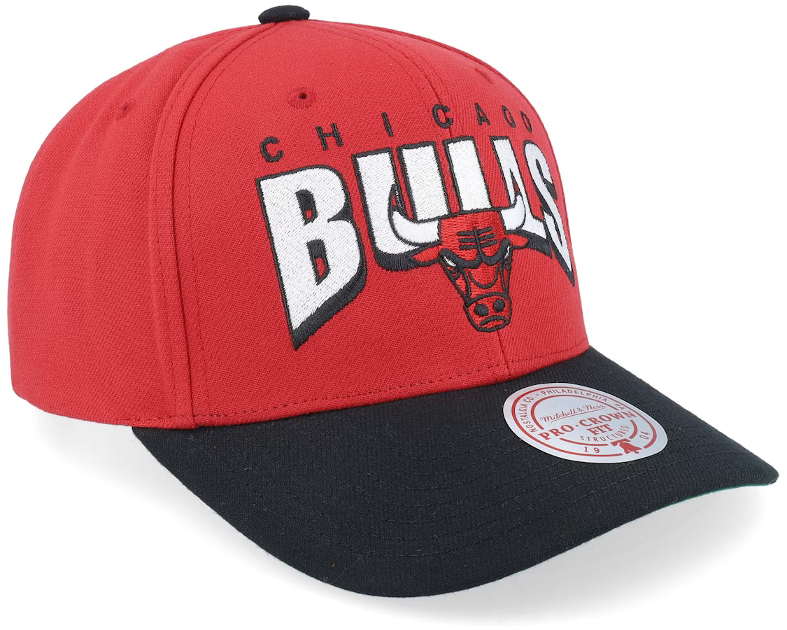 Mitchell & Ness Hats Mitchell & Ness Chicago Bulls Boom Text Pro Red/Black Snapback Mitchell & Ness Chicago Bulls Boom Text Pro Red/Black Snapback